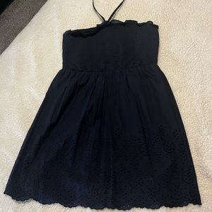 STRAPLESS DRESS SIZE S NAVY BLUE